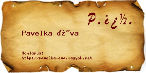 Pavelka Éva névjegykártya