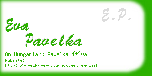 eva pavelka business card